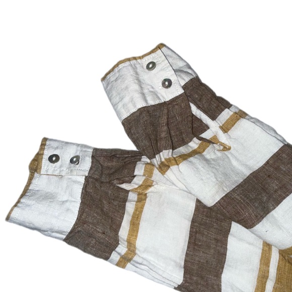 Rachel Zoe 100% Linen Striped Shirt Dress Tunic Medium Bust Boho resort - Picture 5 of 9